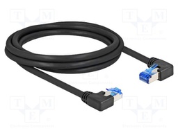 Patch cord; S/FTP; Cat: 6a; 2m; LSZH; black; 26AWG; Øcable: 6mm