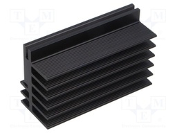Heatsink: extruded; grilled; black; L: 75mm; W: 30mm; H: 45mm