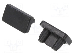 Cap for LED profiles; black; ABS; Application: SLIM8