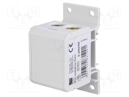Splice terminal: distribution block; 6÷70mm2; ways: 1; grey; TS35