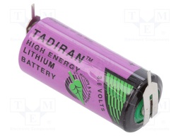 Battery: lithium (LTC); 3.6V; 2/3AA,2/3R6; 2pin; Ø14.7x33.5mm