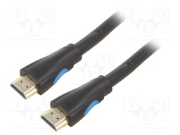 Cable; HDMI 1.4; HDMI plug,both sides; PVC; Len: 5m; black; 30AWG