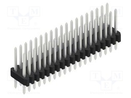 Connector: pin strips; pin header; male; PIN: 38; 1.27mm; THT; 2x19