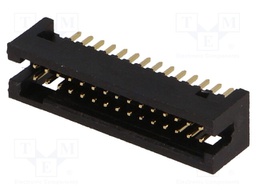 Socket; IDC; male; PIN: 30; straight; THT; gold flash; 1.27mm