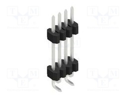 Connector: pin strips; pin header; male; PIN: 4; 1.27mm; SMT; 1x4