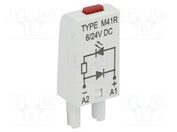 Module protecting; Mounting: socket; Indication: LED; Colour: red