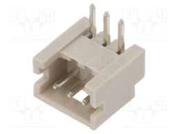 Socket; wire-board; male; DF13; 1.25mm; PIN: 3; THT; on PCBs; tinned