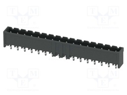 PCB headers, nominal cross section: 2.5 mm2, color: black, n