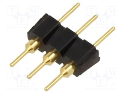 Connector: pin strips; socket; male; PIN: 3; THT; straight; 2.54mm