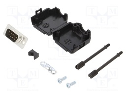 D-Sub; PIN: 9; plug; male; stamped and formed contacts; straight