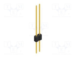 Connector: pin strips; pin header; male; PIN: 2; 1.27mm; THT; 1x2