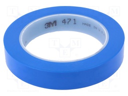 Tape: marking; blue; L: 33m; W: 19mm; Thk: 0.13mm; 2.5N/cm; 130%