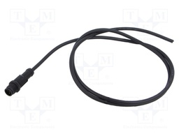 Connector: M12; plug; male; straight; Plating: gold-plated; cables