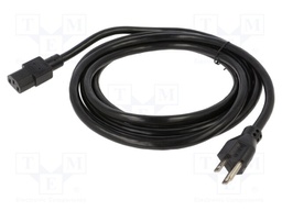 POWER CORD, NEMA 5-15P/IEC C13, 3M, 15A