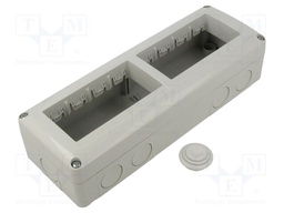 Enclosure: for modular components; IP40; for wall mounting; grey
