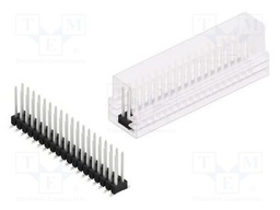 Connector: pin strips; pin header; male; PIN: 38; 2.54mm; SMT; 2x19