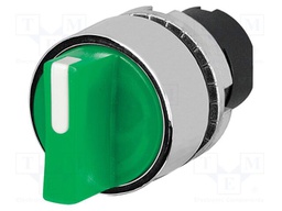 Switch: rotary; 22mm; Stabl.pos: 2; green; IP65; prominent; 46; Pos: 2