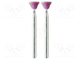 Grindingstone; Ø: 8mm; Ø: 3mm; Pcs: 2; Tip mat: aluminium oxide
