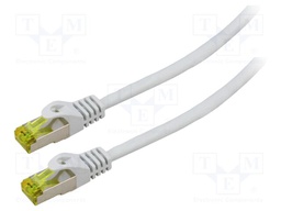 Patch cord; S/FTP; 6a; stranded; Cu; LSZH; grey; 0.5m; 27AWG; Cores: 8