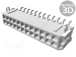 Socket; wire-board; male; Micro-Fit 3.0; 3mm; PIN: 24; SMT; 5A; 600V