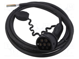 Cable: eMobility; 480V; wires,Type 2; IP54; 5m; 20A; three-phase