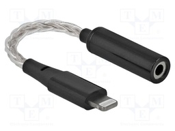 Cable; stereo; Apple Lightning plug,Jack 3.5mm 4pin socket