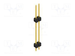 Connector: pin strips; pin header; male; PIN: 2; 2.54mm; THT; 1x2