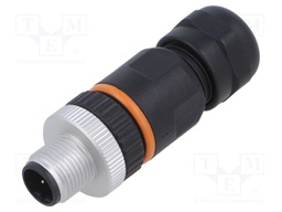 Connector: M12; plug; PIN: 5; male; B code-Profibus; for cable; IP67
