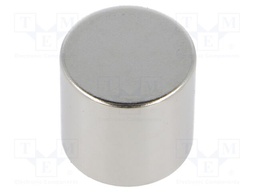 Magnet: permanent; neodymium; 180N; Ø: 23mm; H: 21mm