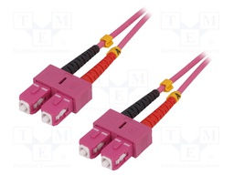 Connector: fiber optic; patchcord; multi mode duplex (MM); male