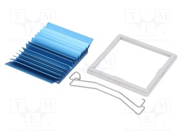 Heatsink: extruded; grilled; blue; L: 42.5mm; W: 42.5mm; H: 7.5mm