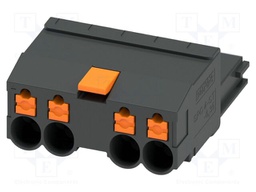 PCB connector, nominal cross section: 4 mm2, color: black, n