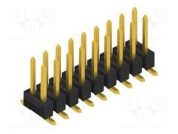 Connector: pin strips; pin header; male; PIN: 18; 2.54mm; SMT; 2x9
