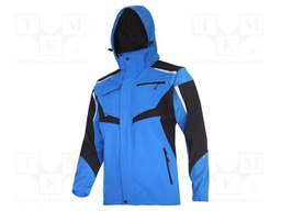 Soft-shell jacket; Size: XL; blue-black; 310g/m2