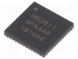 IC: SoC; I2C,PDM,PWM,QDEC,SPI,UART; SMD; QFN48; Ciphering: AES128