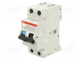 RCBO breaker; Inom: 10A; Ires: 30mA; Poles: 1+N; 230VAC; DIN; IP20