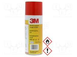 Insulation coating; red; spray; 400ml; Series: 16xx; 15min