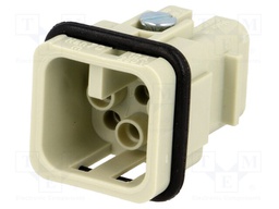 Connector: rectangular; male; Han Q; PIN: 8; 7+PE; size 3A; crimped