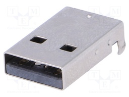 Plug; USB A; SMT; angled 90°; 1.5A; Contacts: phosphor bronze; 500V