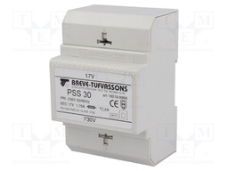 Transformer: safety; 30VA; 230VAC; 17V; IP30; Mounting: DIN; 1kg
