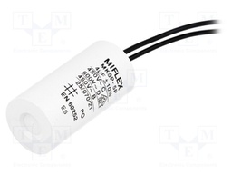 Capacitor: motors, run; 4uF; 450V; Ø25x51mm; -25÷70°C; ±10%; 10000h