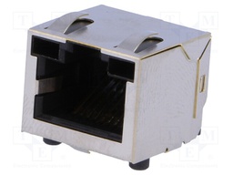 Socket; RJ45; PIN: 8; shielded,with LED light pipe; gold-plated
