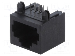 Socket; RJ45; PIN: 8; Cat: 5; Layout: 8p8c; THT; angled