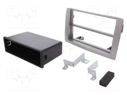 Radio mounting frame; Fiat,Lancia; 2 ISO; silver