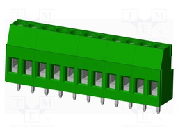 Connector: PCB terminal block; terminal; angled; Plating: tinned