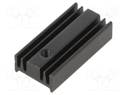Heatsink: extruded; TO220; black; L: 25mm; W: 12.6mm; H: 6.5mm; 32K/W