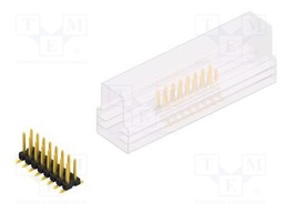 Connector: pin strips; pin header; male; PIN: 16; 2.54mm; SMT; 2x8