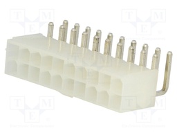 Socket; wire-board; male; MF42; 4.2mm; PIN: 20; THT; 7A; tinned