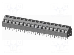 Connector: PCB terminal block; terminal; angled 45°; on PCBs