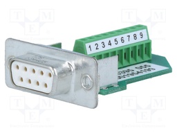 D-Sub; PIN: 9; plug; Variosub; female; screw terminal; for cable